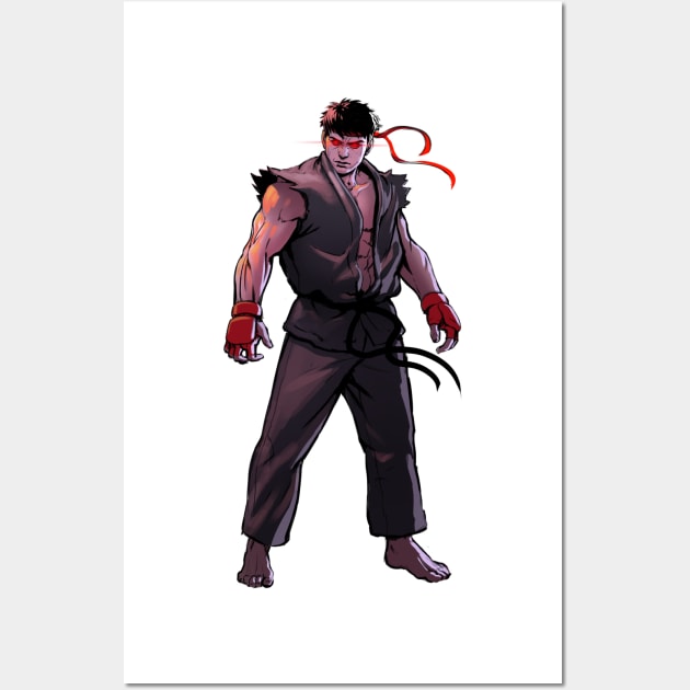 Evil Ryu Wall Art by ohshirtdotnet